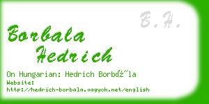 borbala hedrich business card